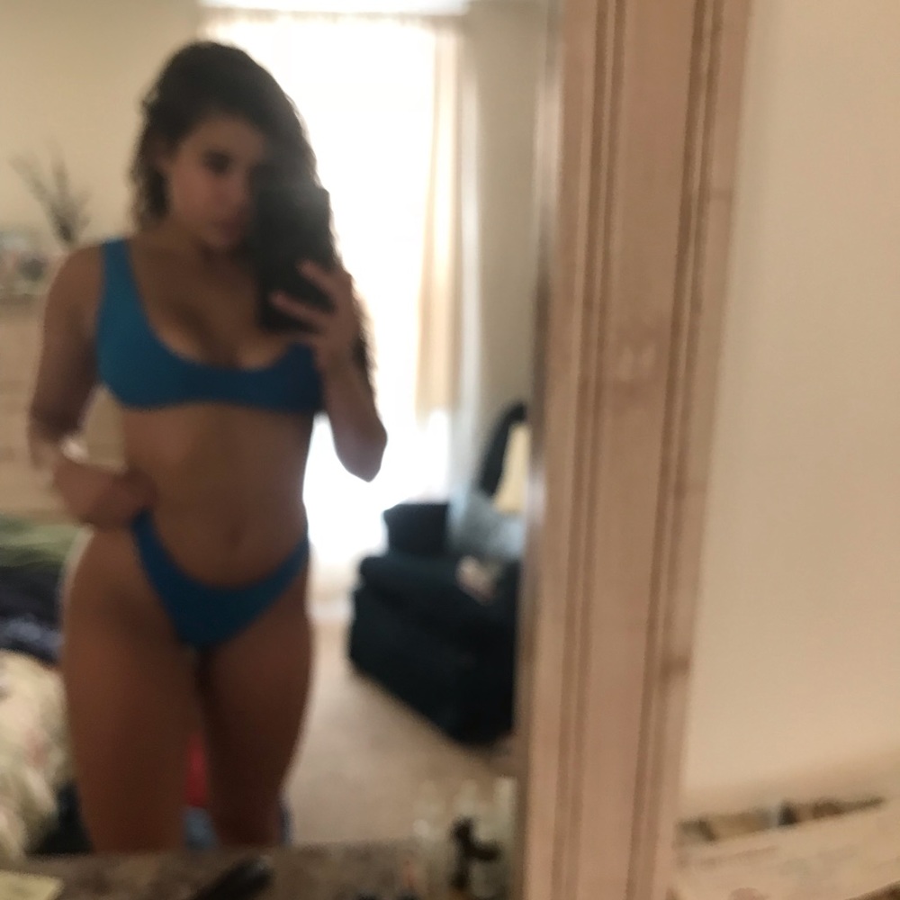 Blue bikini